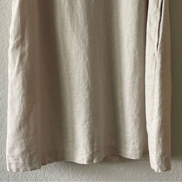 J Crew Factory NWT Linen Blend Shift Mini Dress Size  10 in Silver Sand - Picture 8 of 13
